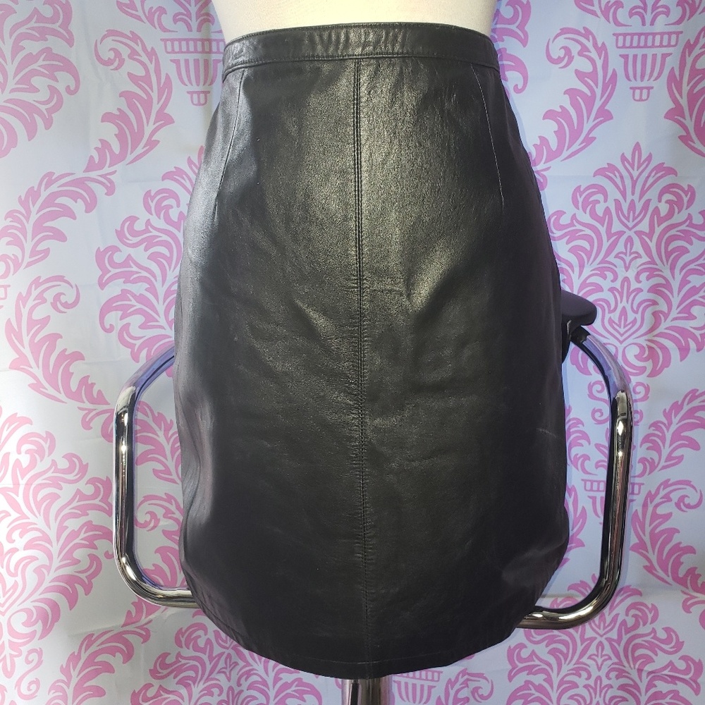 Black Leather Separate Ellements Skirt